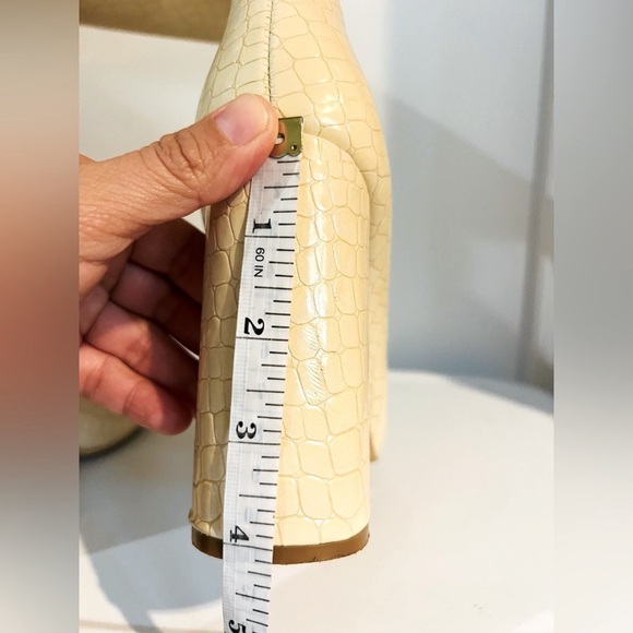 Nasty gal Faux Leather Croc Knee High Pointed Boots women’s boots size 37(6)US - Picture 10 of 14